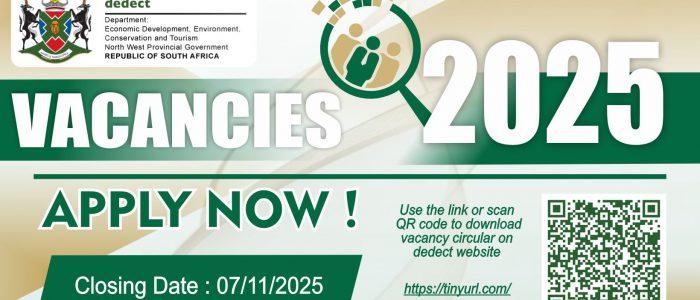 DEDECT vacancies 2025 apply now